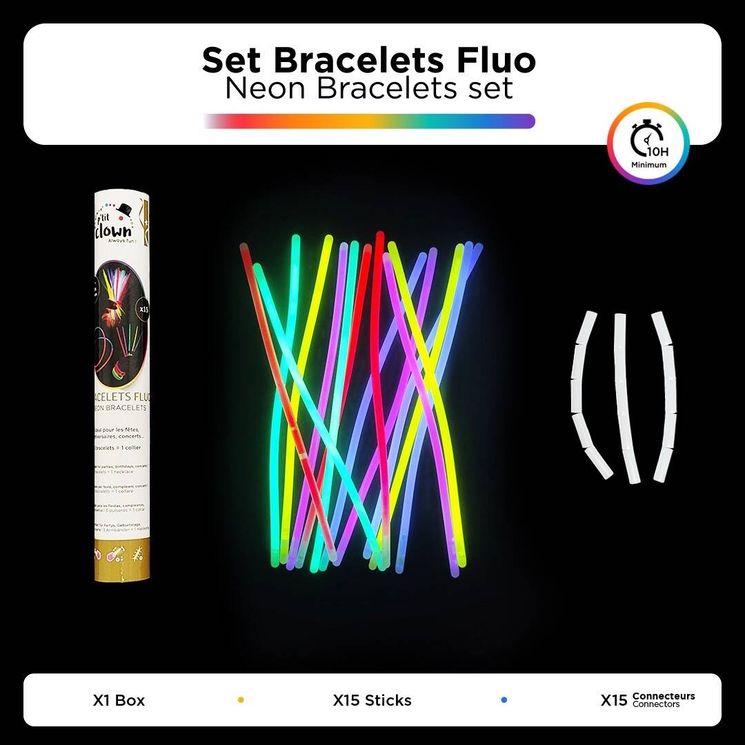 15 Bracelets lumineux