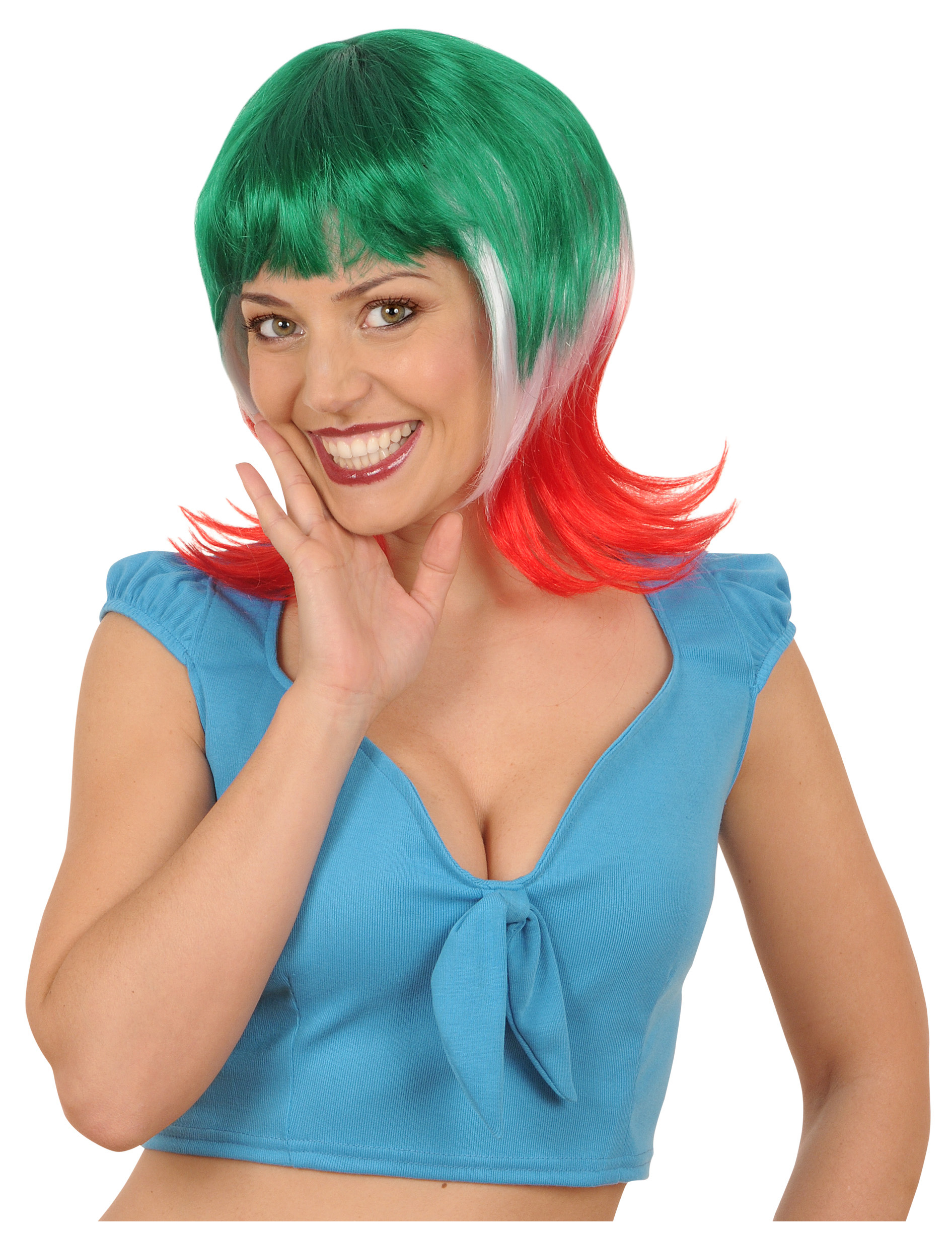 Perruque supporter Italie femme