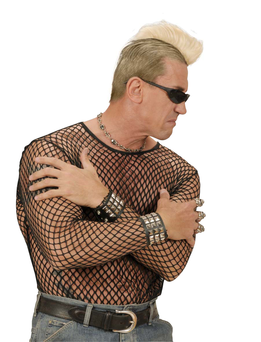 Crête blonde punk adulte