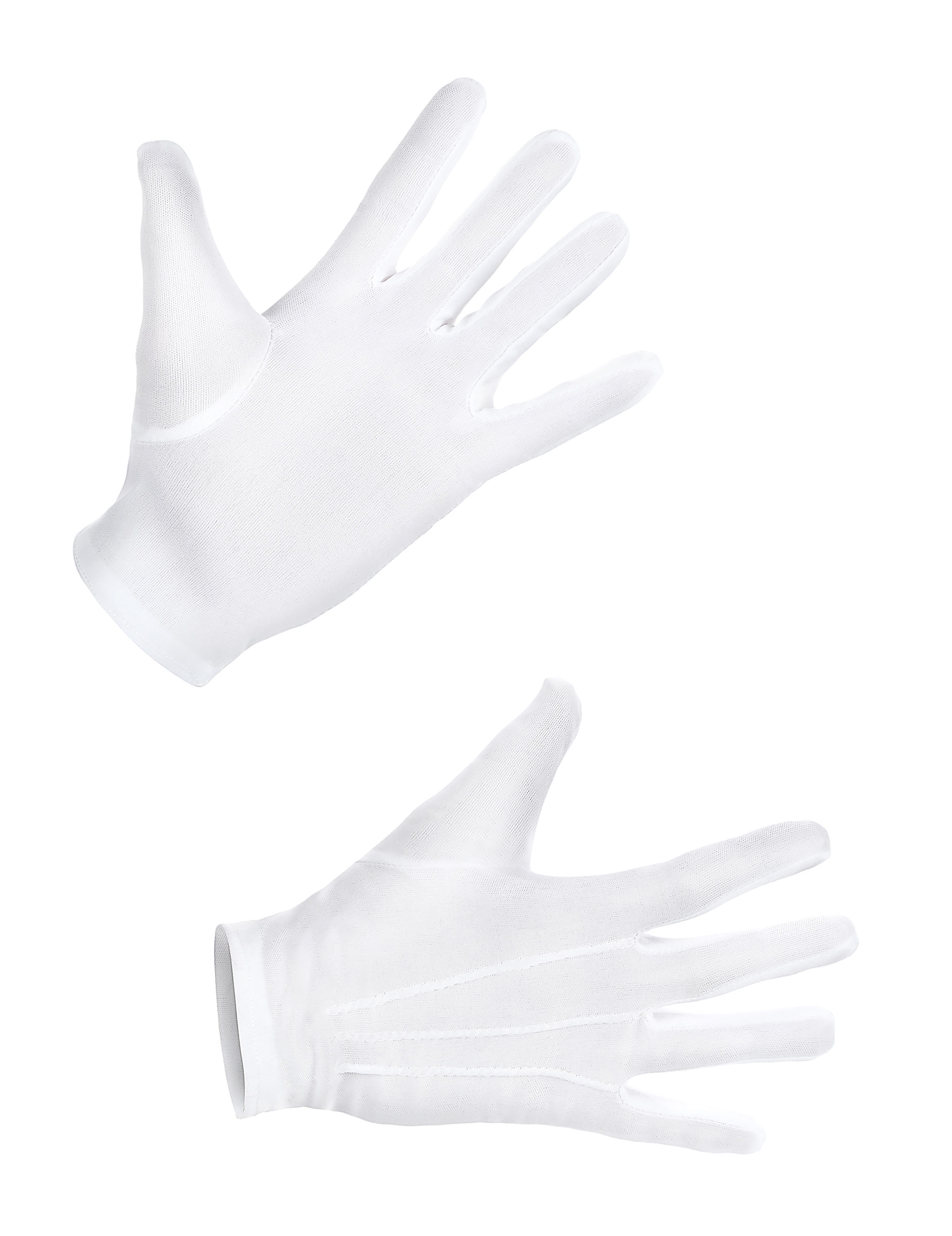 Gants courts blancs adulte