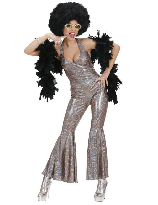 Déguisement disco argent femme