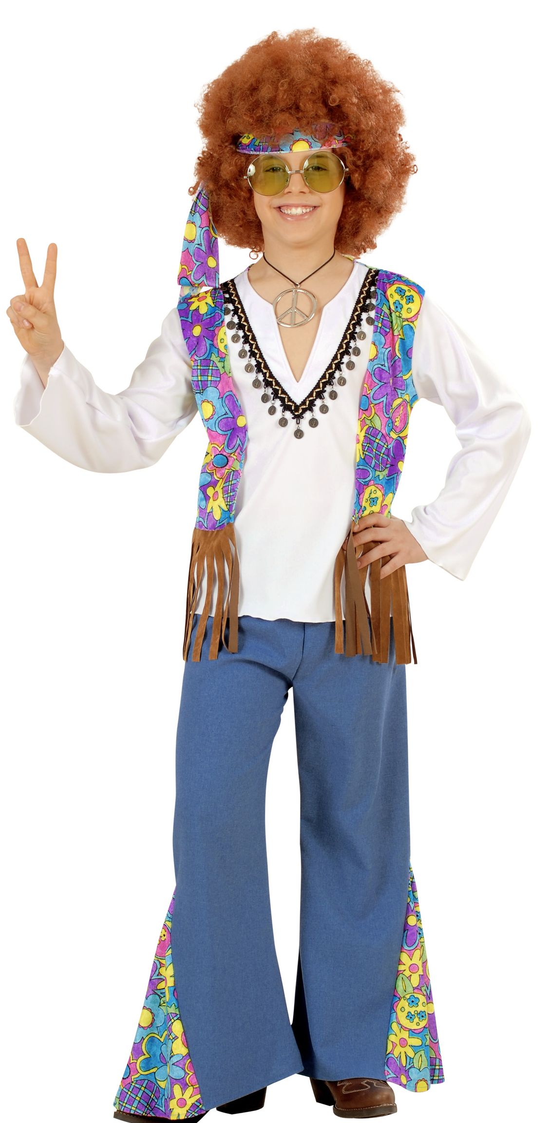 Déguisement hippie bleu garçon
