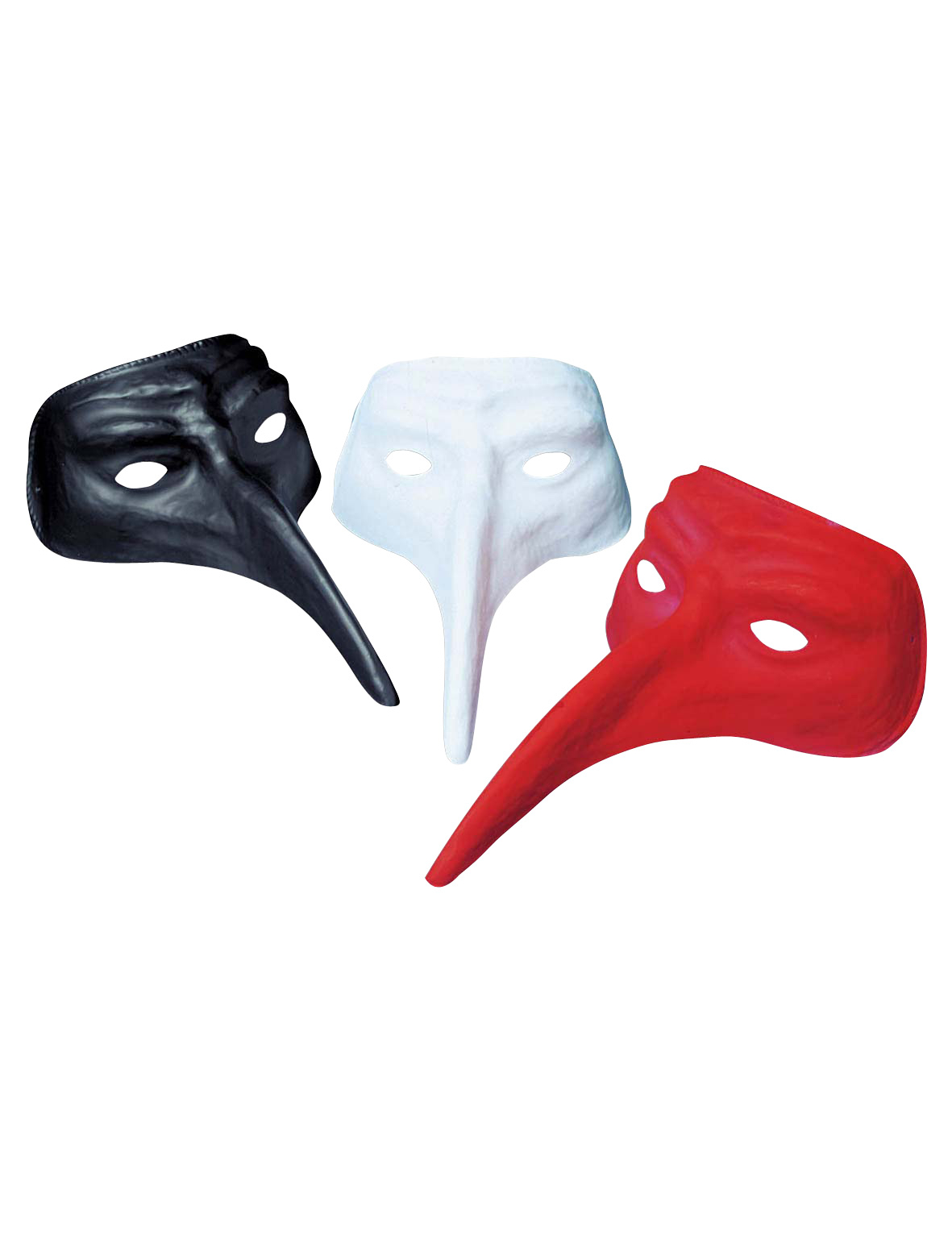 Masque long nez blanc adulte