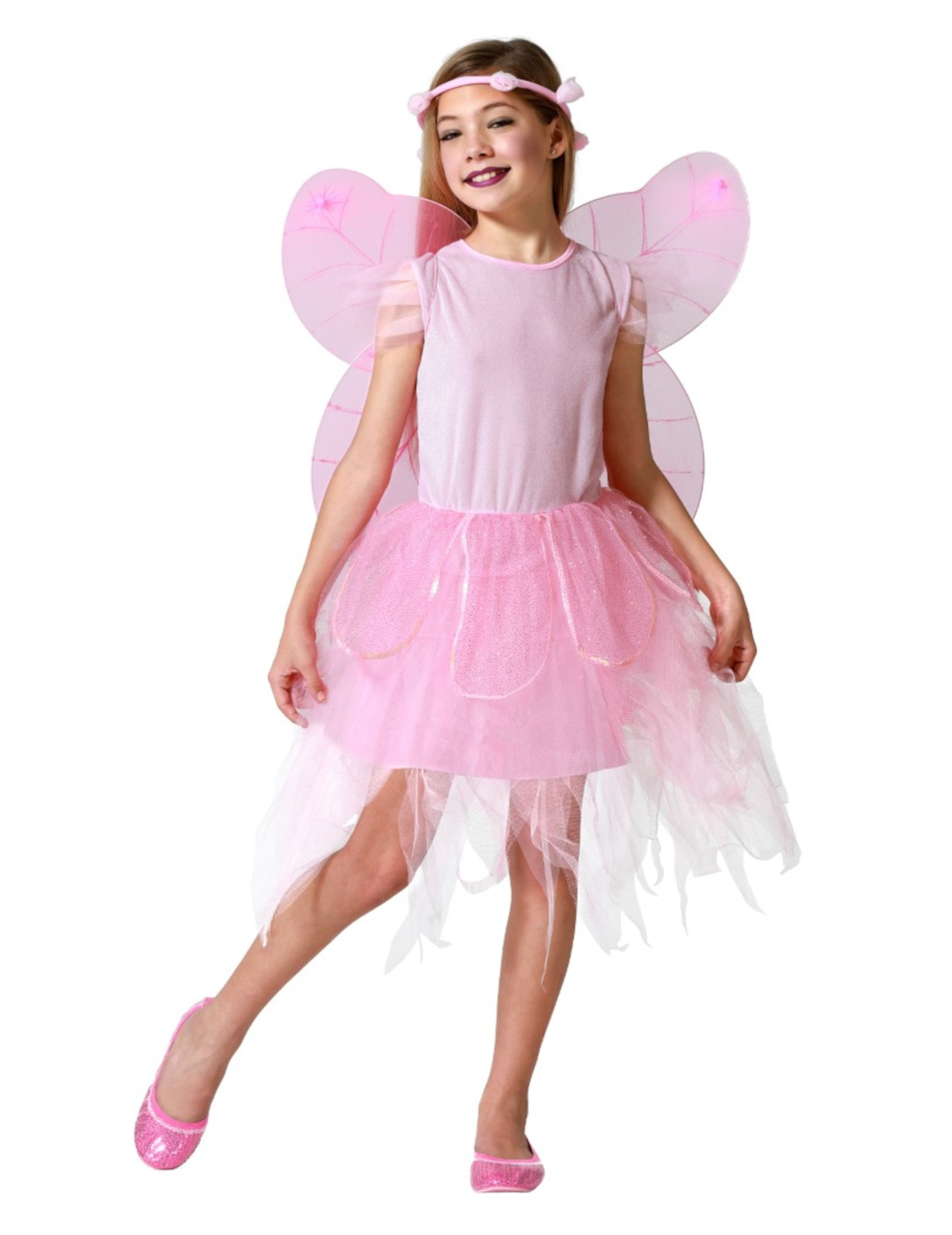Déguisement fée rose pale fille