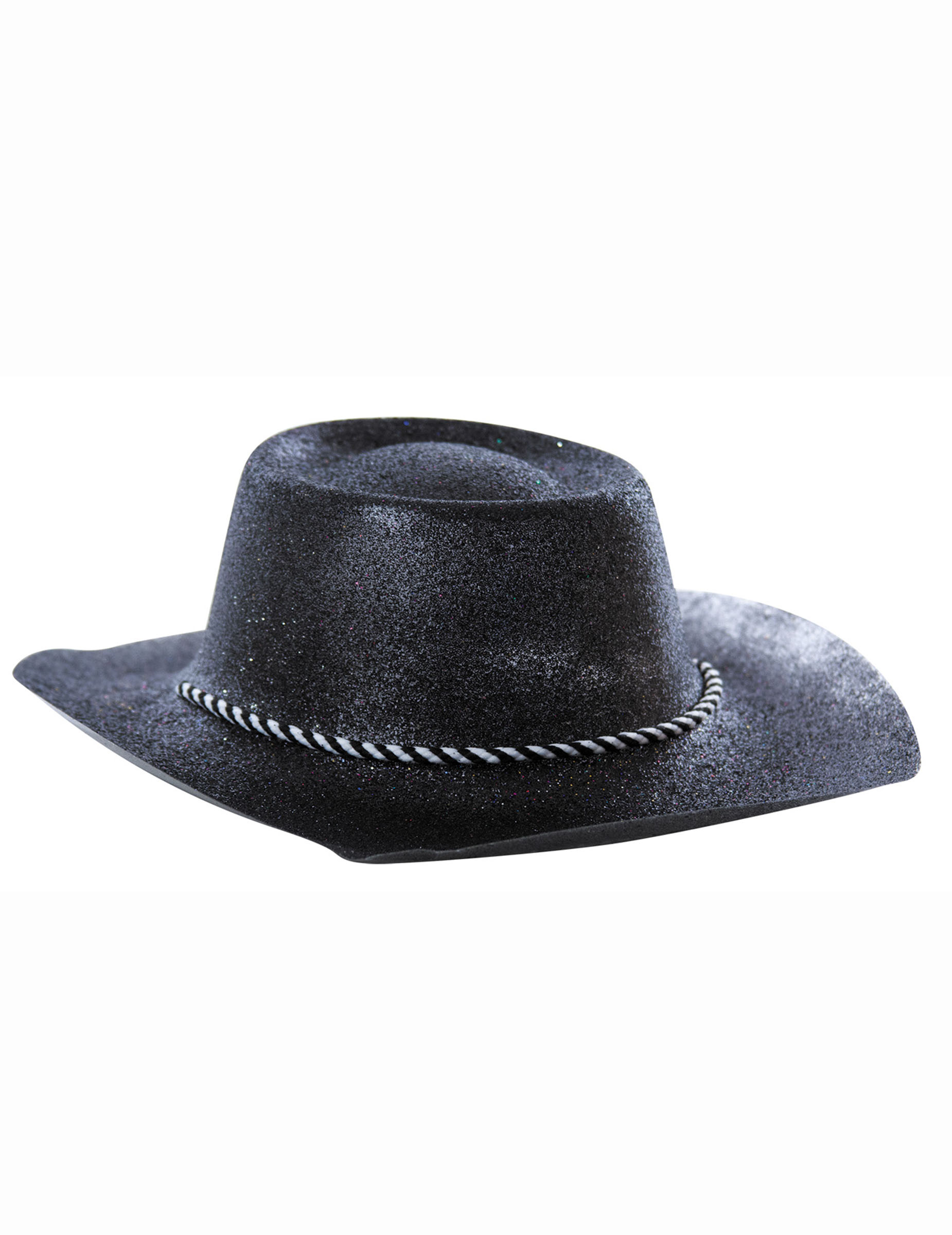Chapeau cowgirl noir à paillettes adulte