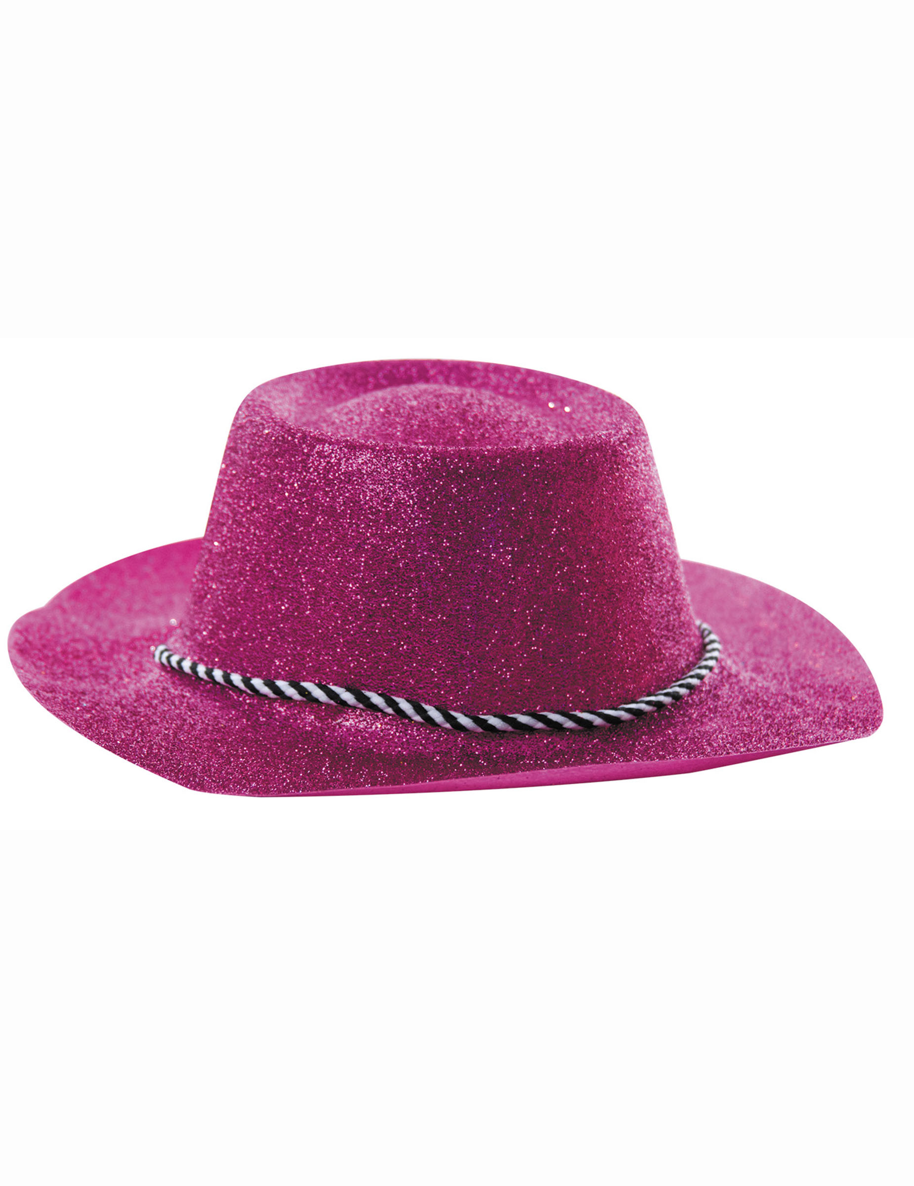 Chapeau cowgirl rose à paillettes adulte