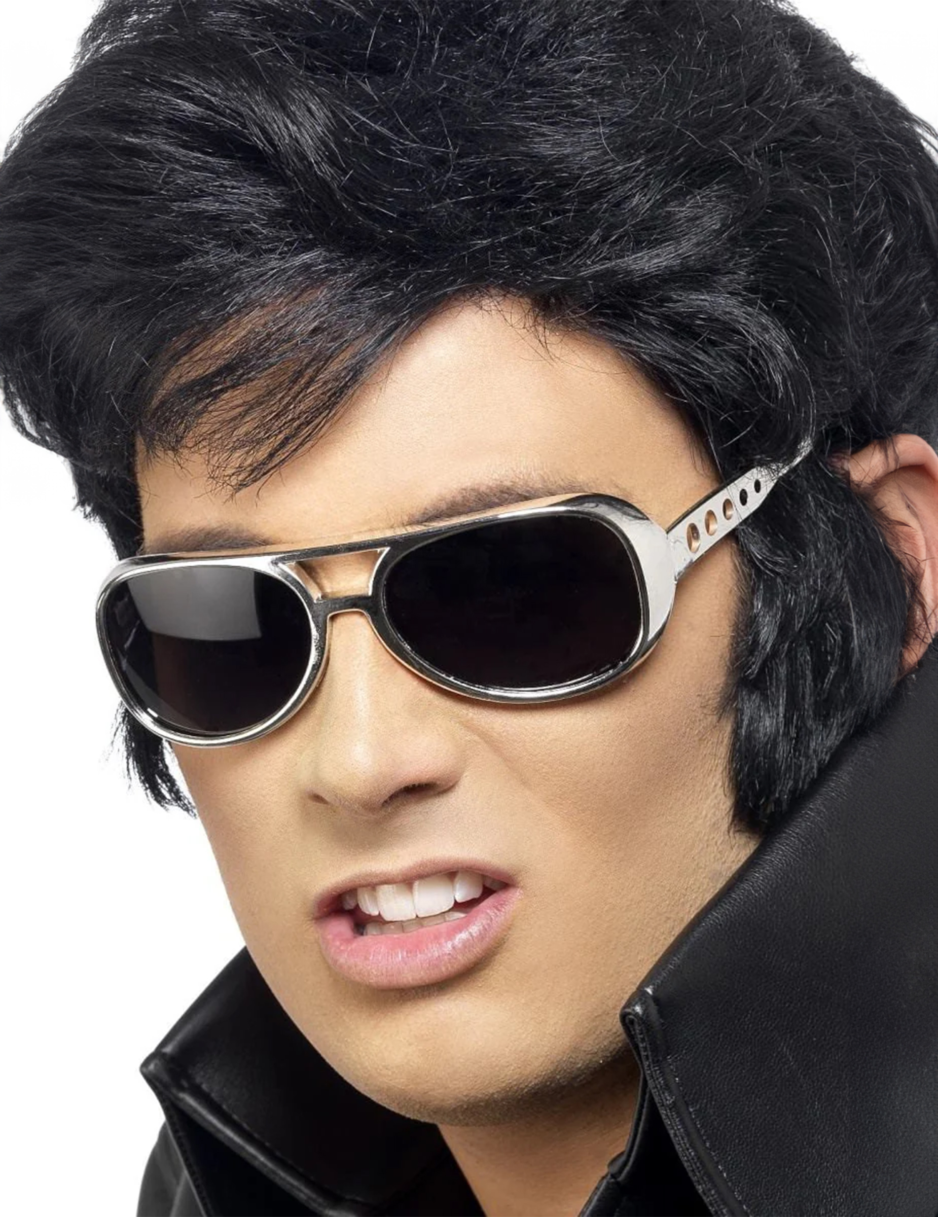 Lunette Elvis argentées adulte