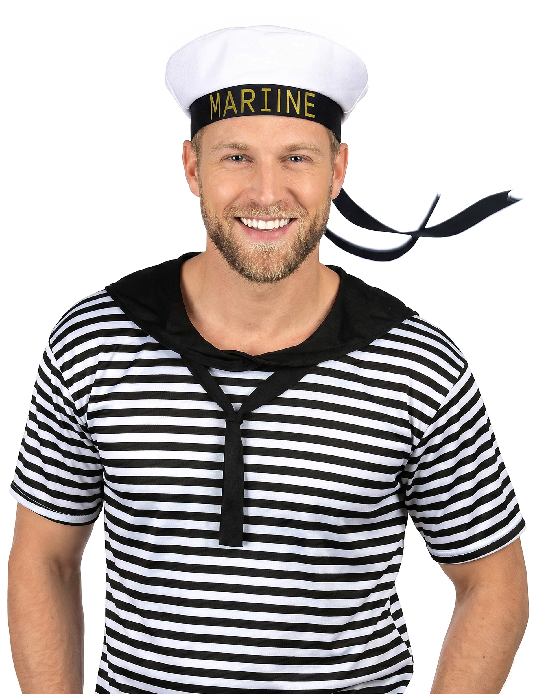 Chapeau marin ruban noir adulte