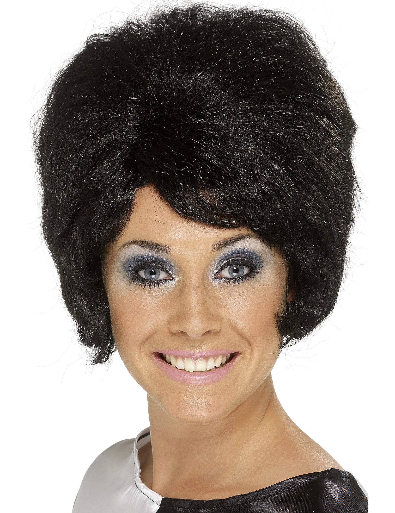 Perruque noire beehive femme