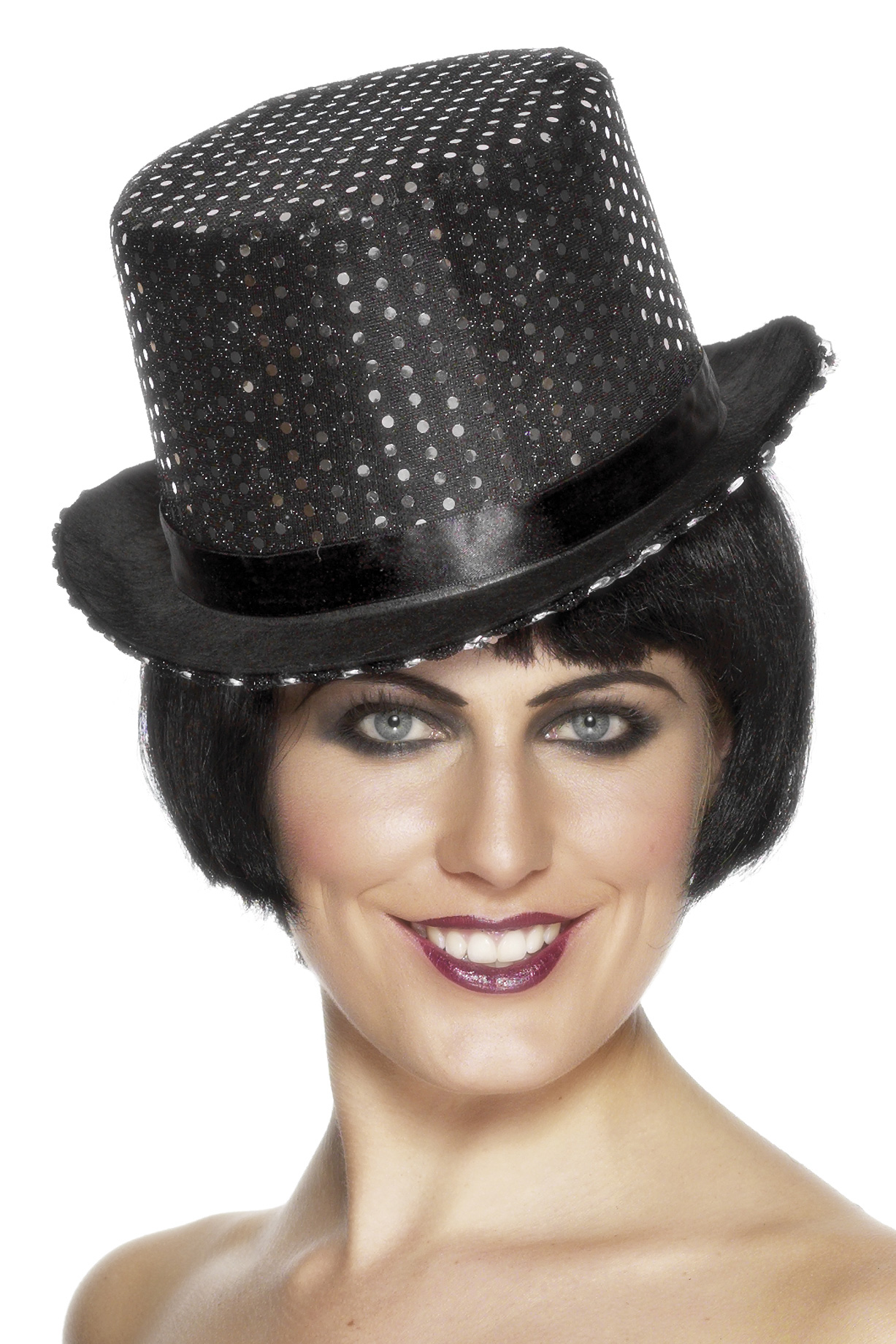 Chapeau noir sequin