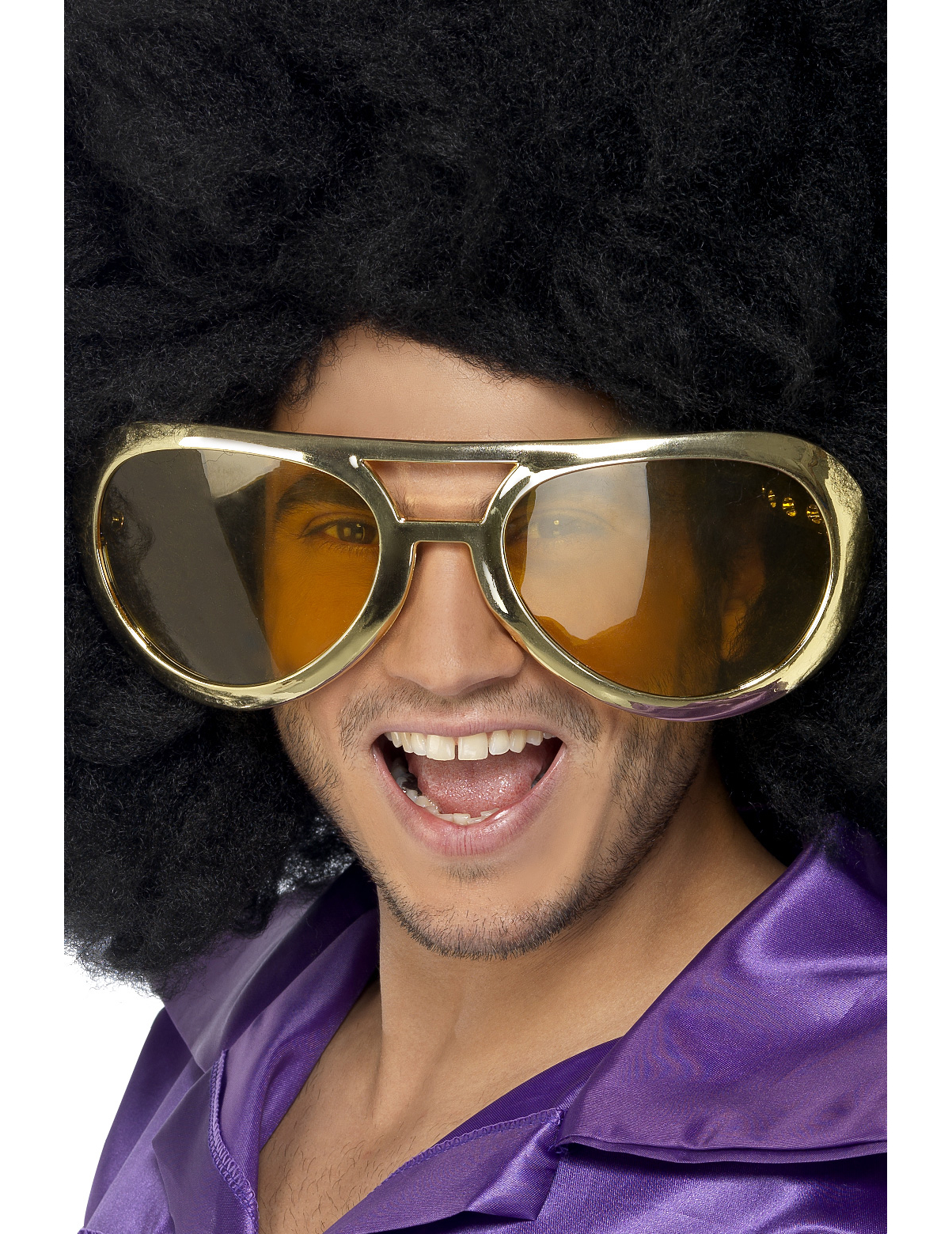 Lunettes géantes dorés adulte