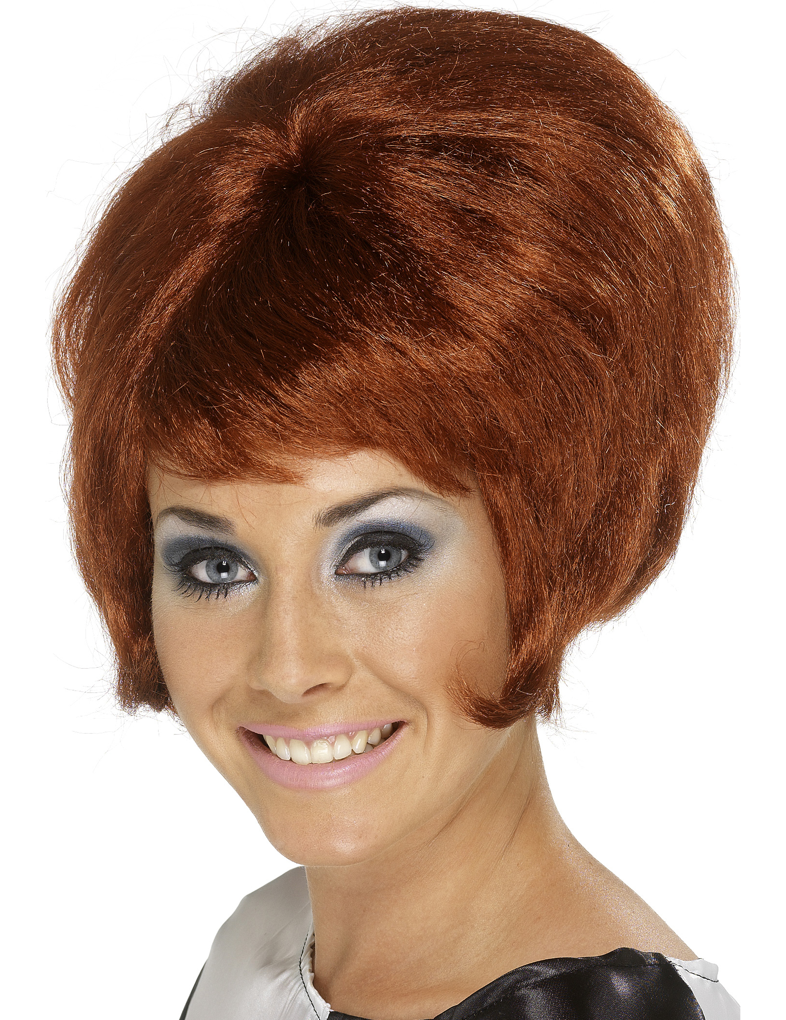 Perruque marron beehive femme