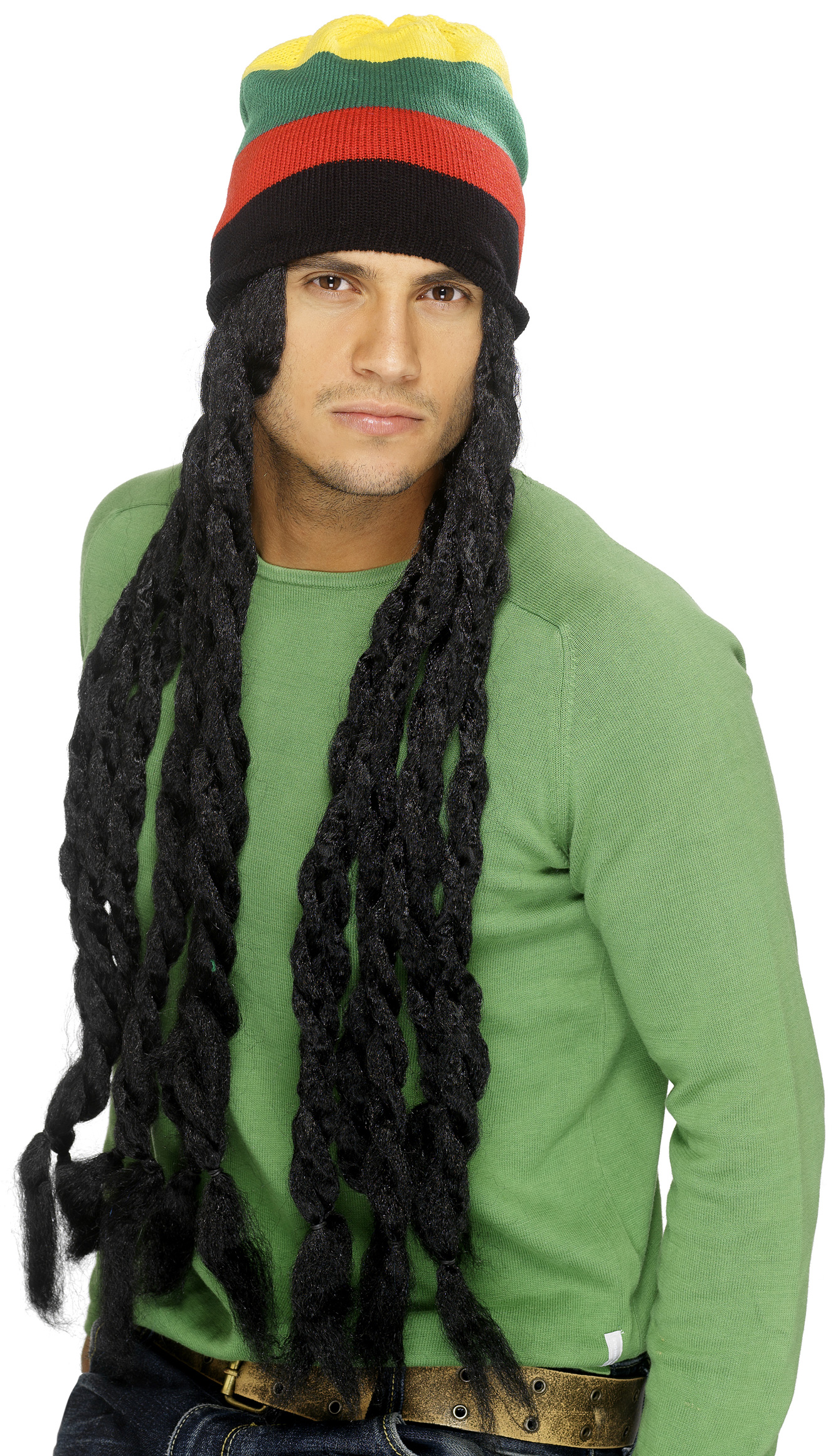 Perruque et bonnet rasta adulte