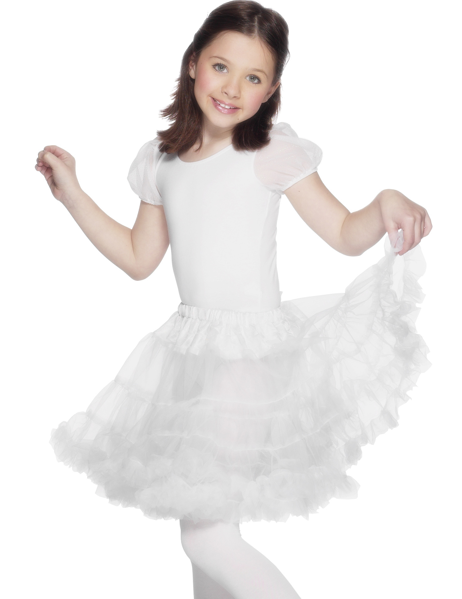 Jupon transparent blanc fille