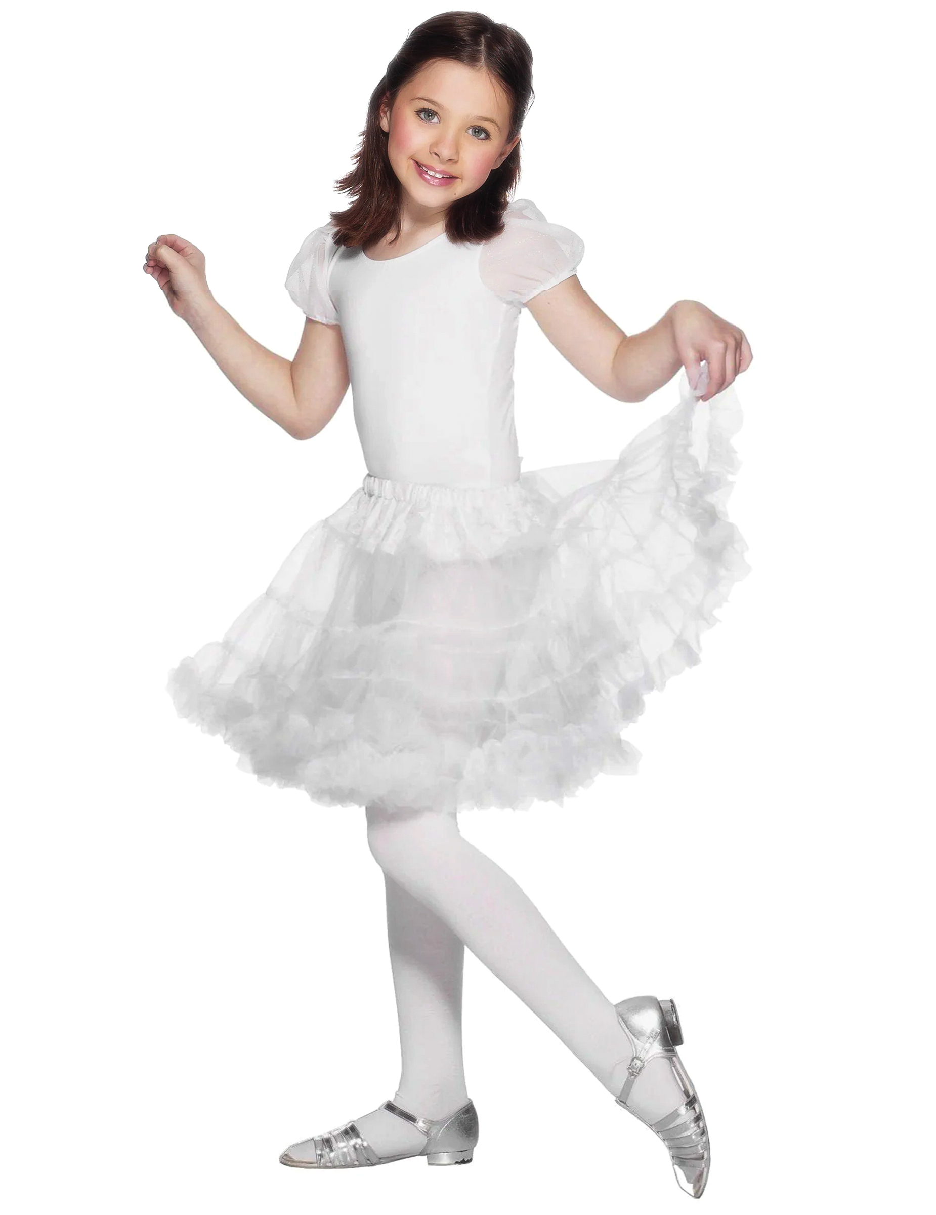 Jupon transparent blanc fille
