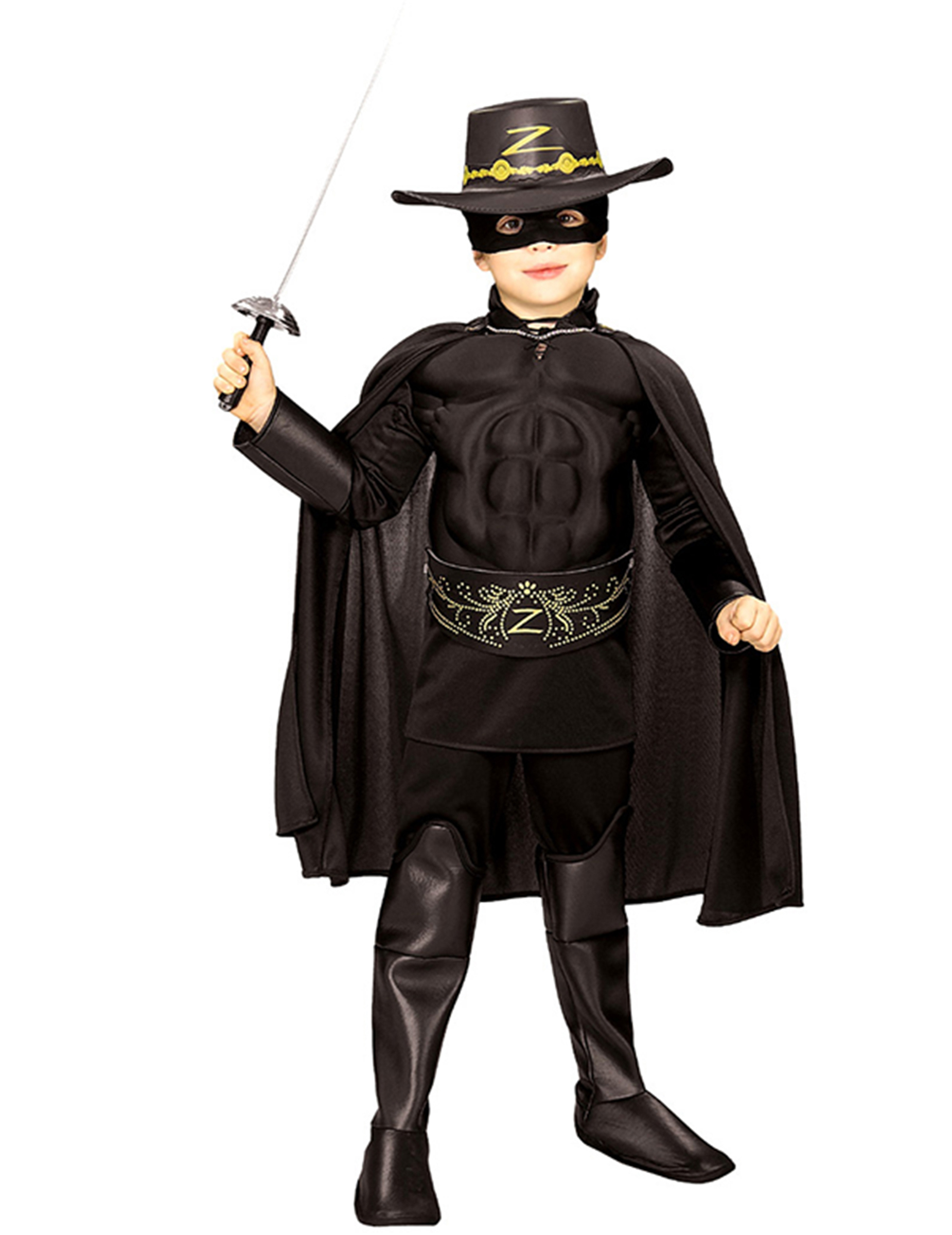 Déguisement Zorro musclé garçon