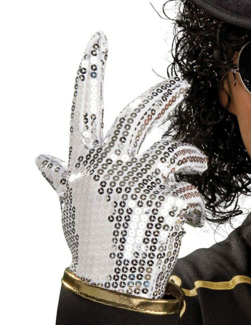 Gant sequin argent Michaël Jackson enfant