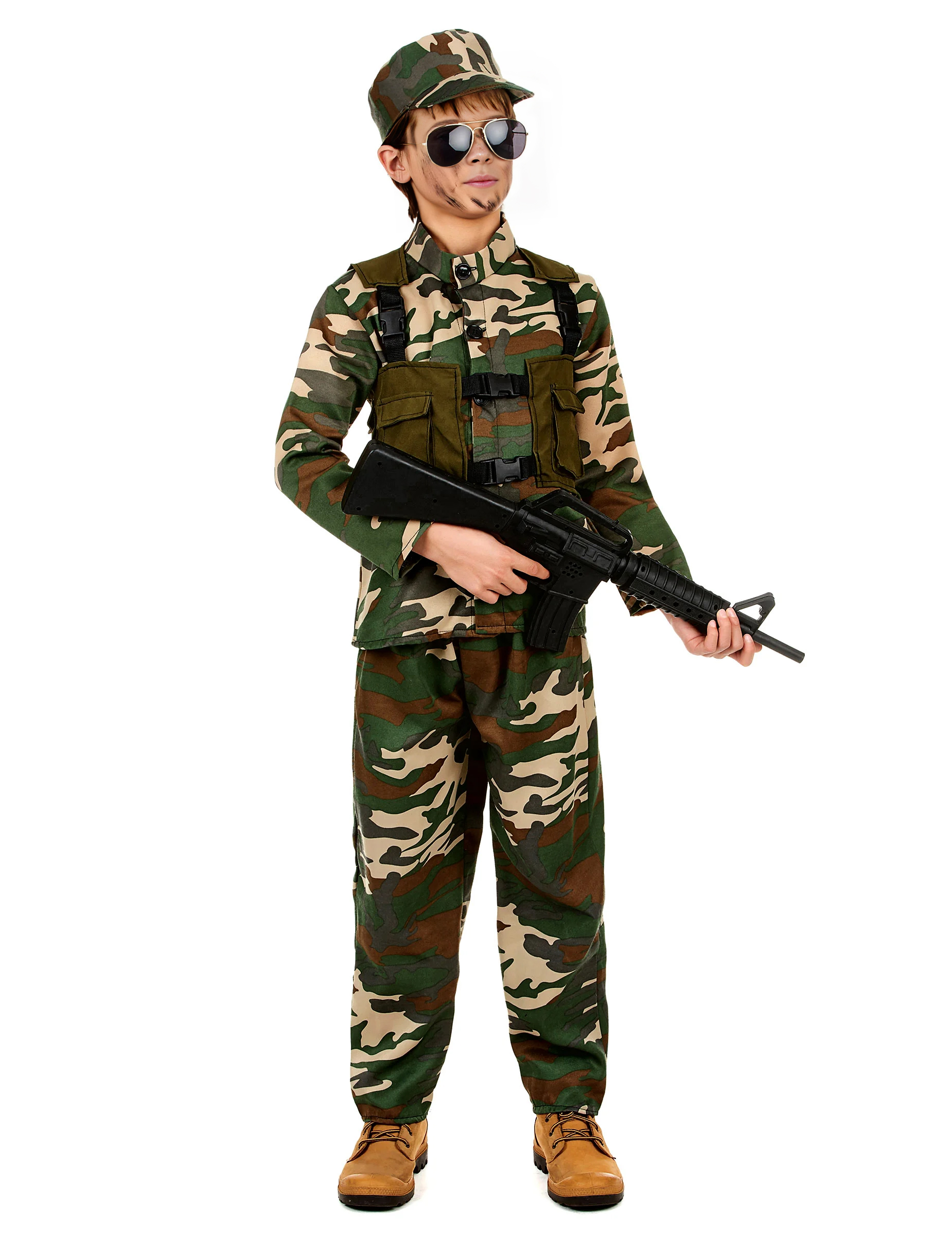Déguisement militaire vert garçon