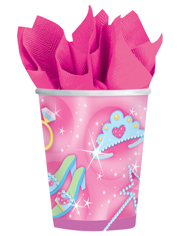 8 Gobelets princesse en carton