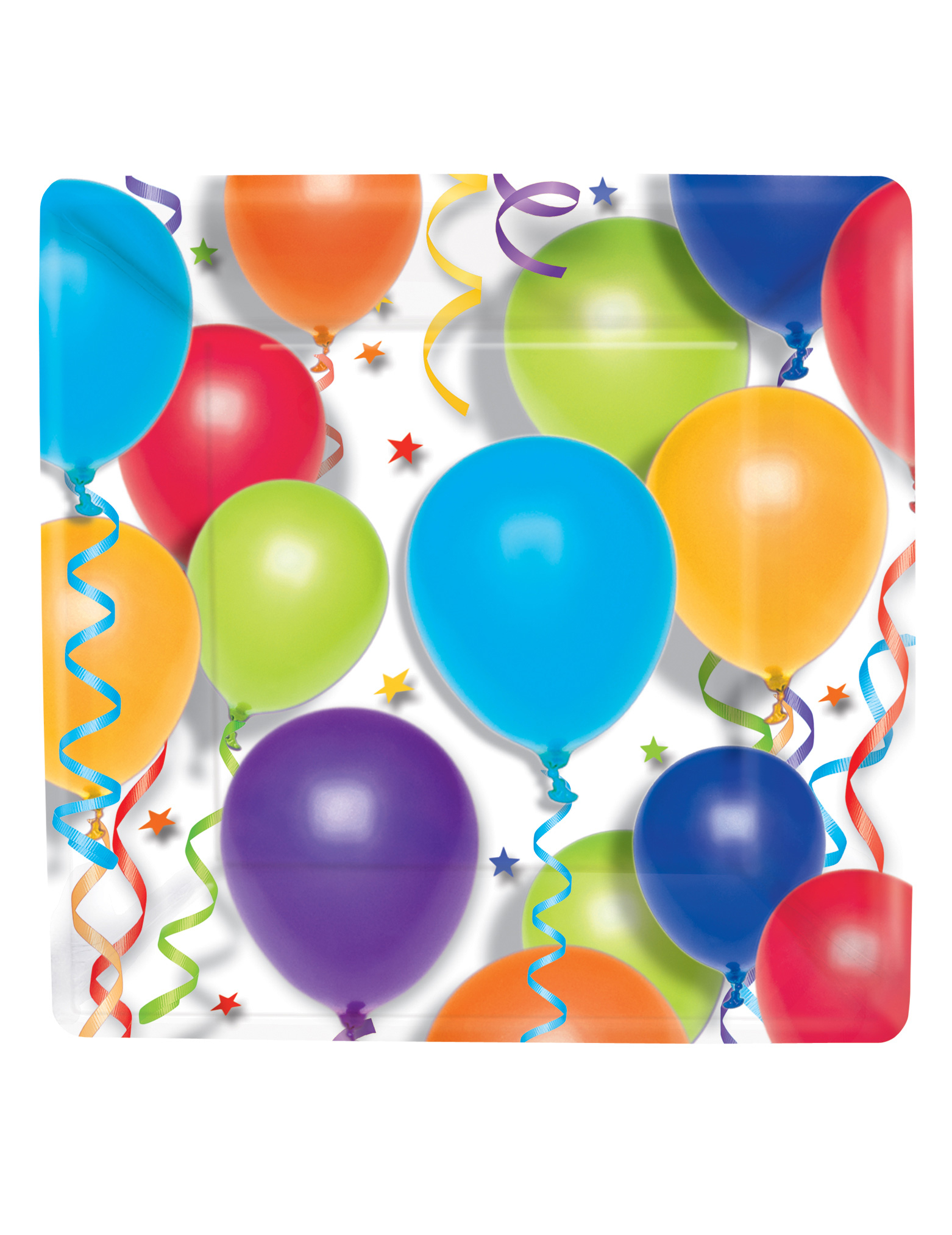 8 Assiettes carrée ballons
