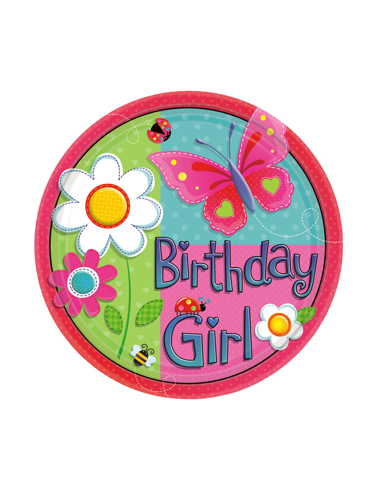 8 Assiettes birthday girl 