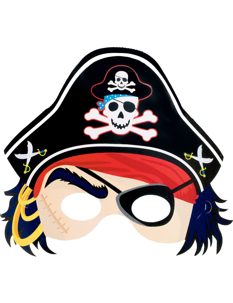 Masque en carton de pirate enfant