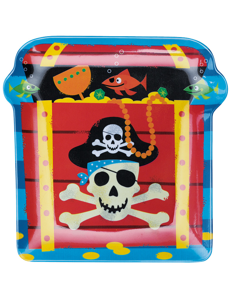 Assiette pirate coffre