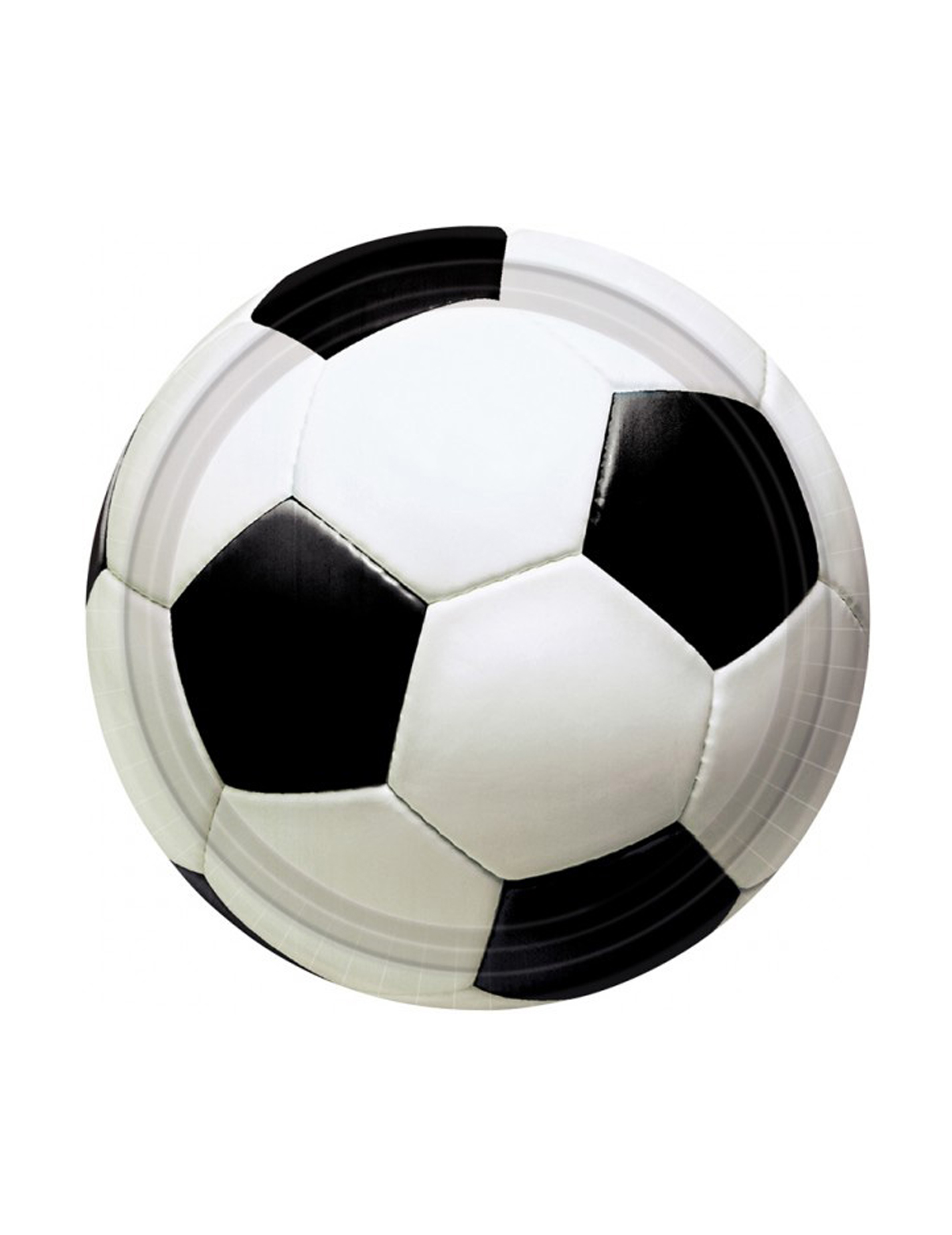 8 Petites assiettes ballon de foot 18 cm