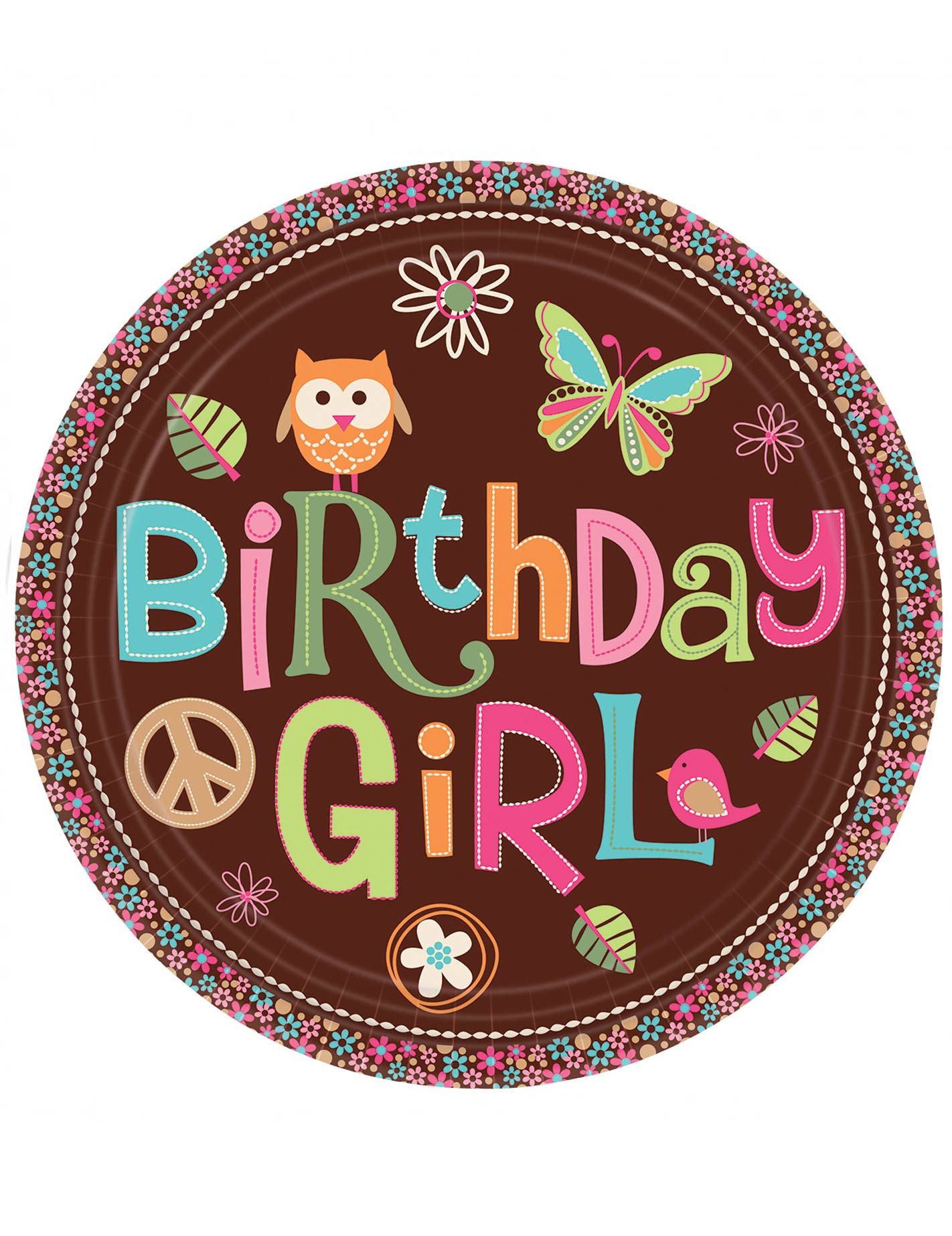 8 Assiettes birthday girl