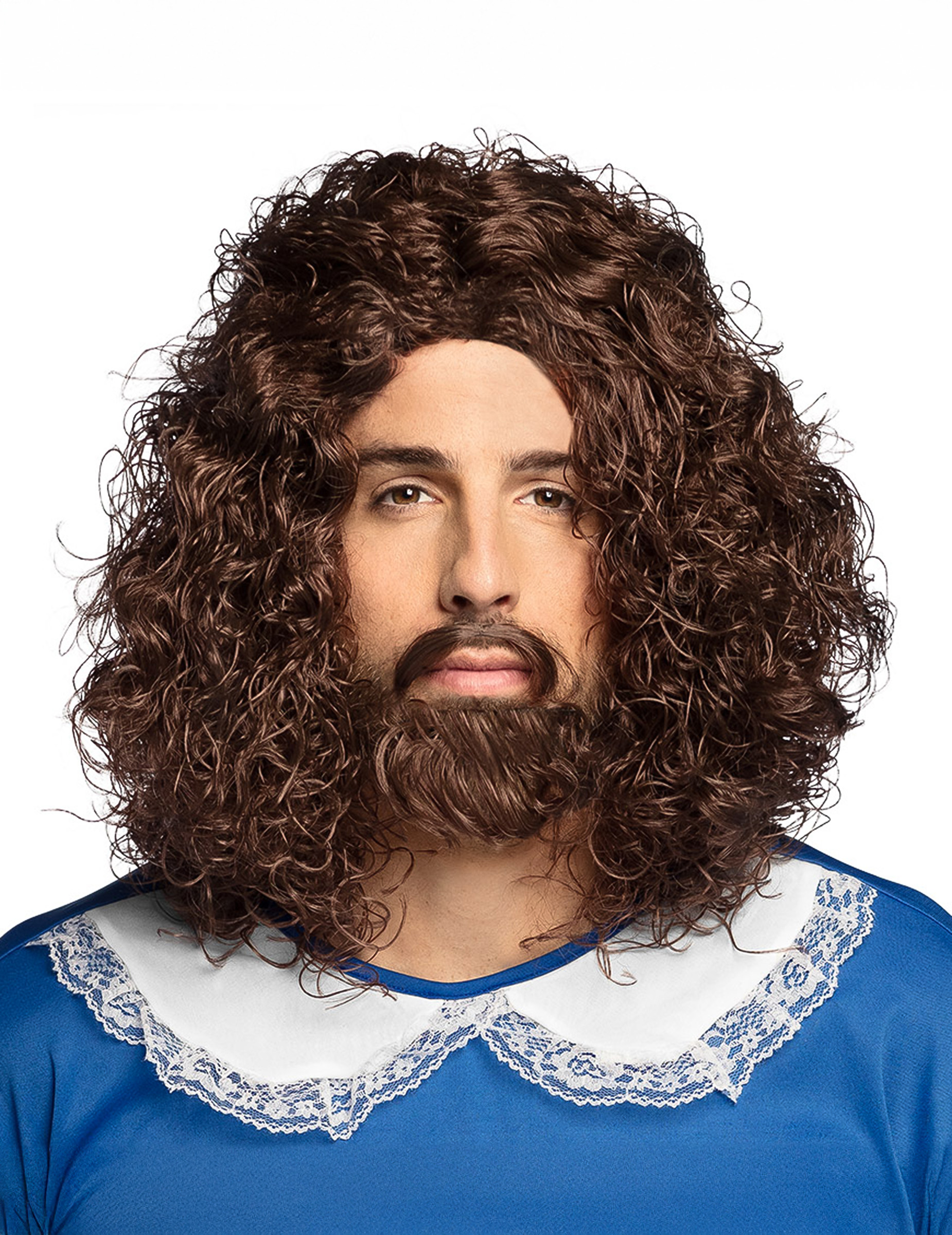Perruque et moustache Mousquetaire homme
