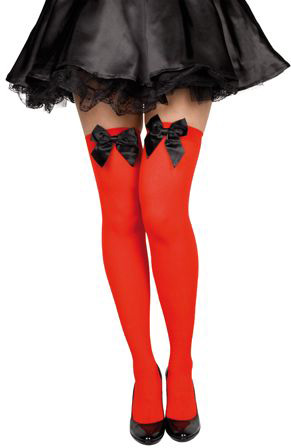 Bas Michelle rouge/noir
