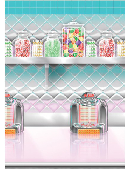 Décoration murale soda shop