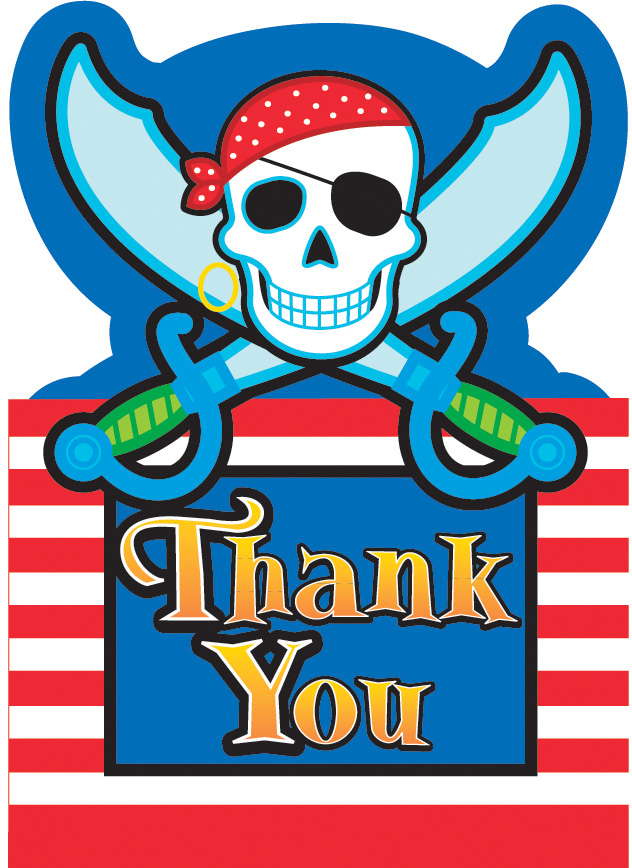 Carte de remerciements pirate
