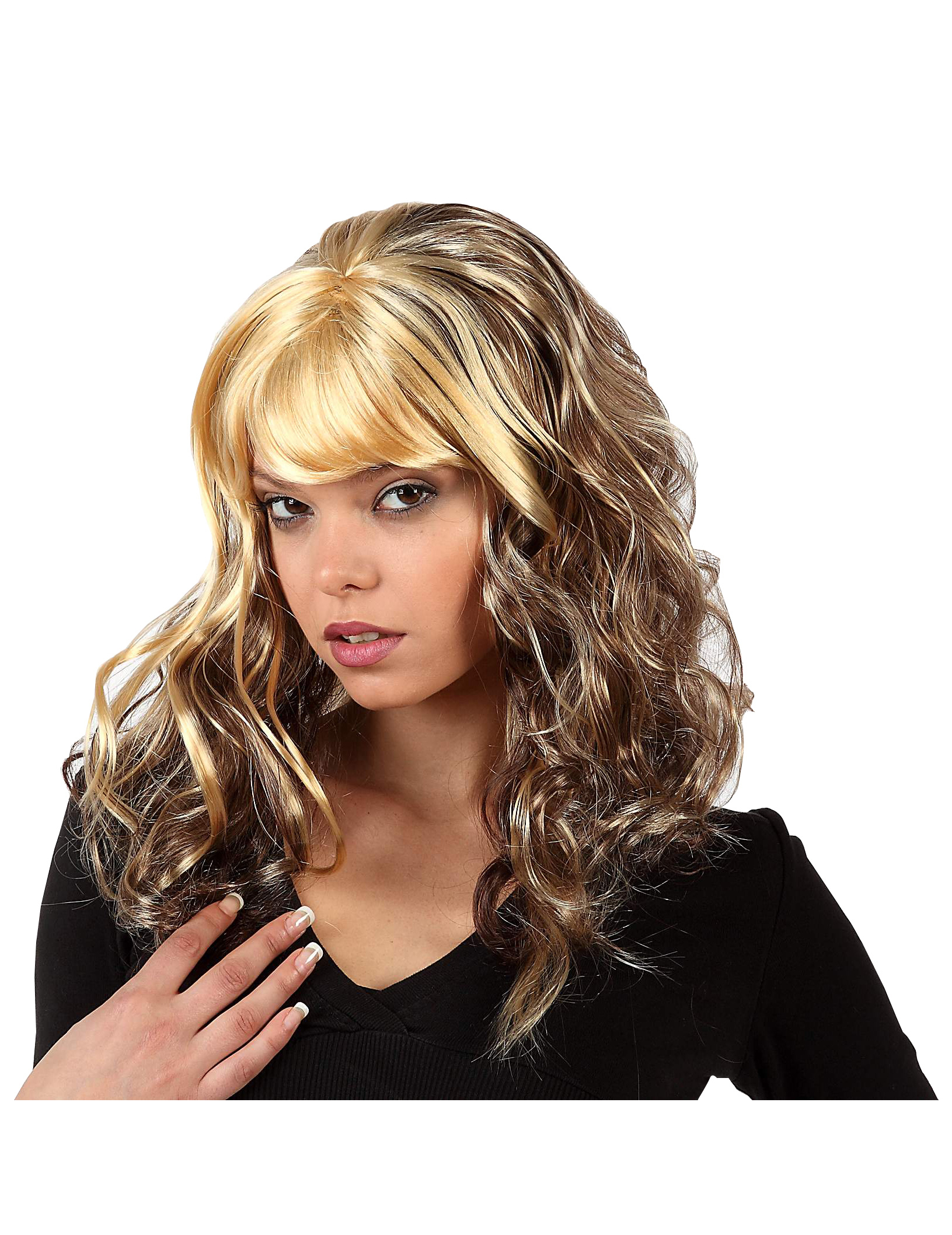 Perruque blonde et marron femme