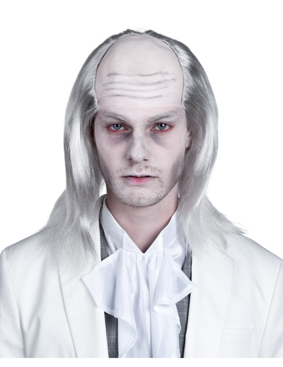 Perruque zombie blanc homme Halloween