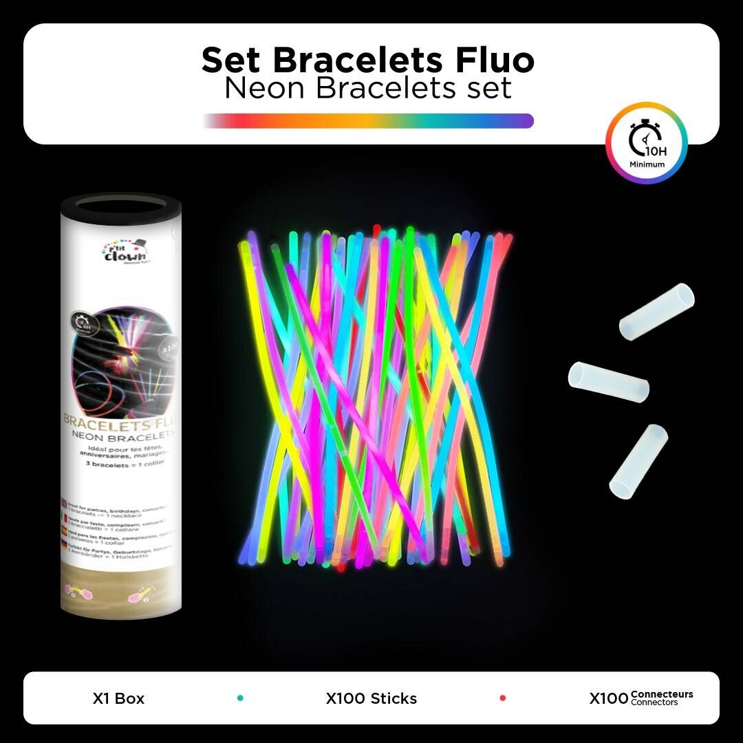 100 Bracelets phosphorescents