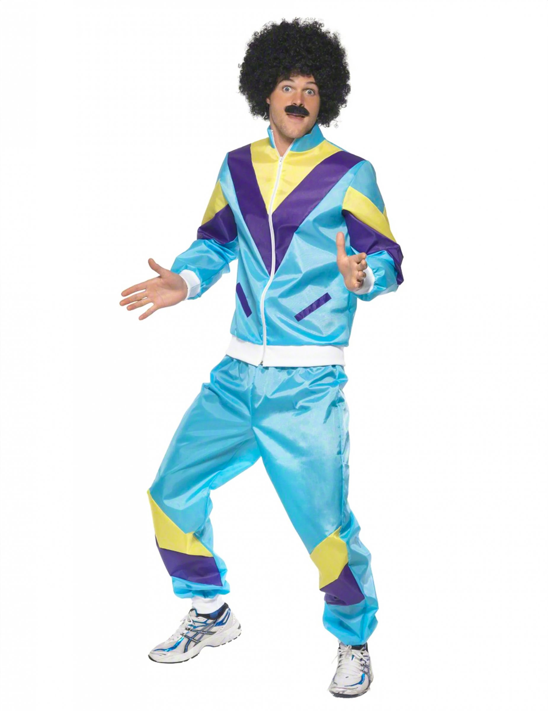 Déguisement jogging bleu années 80 adulte