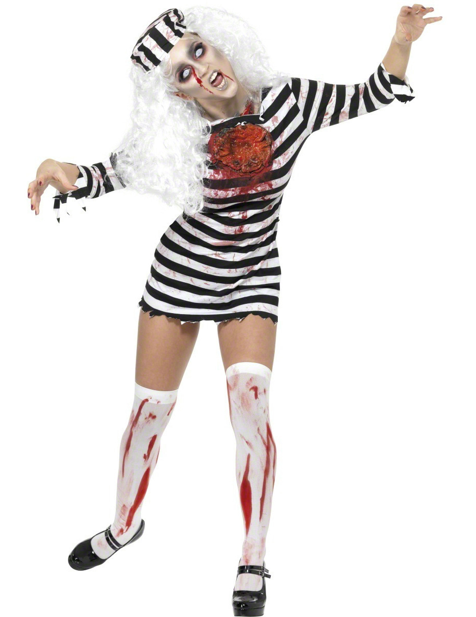 Déguisement zombie prisonnière femme Halloween