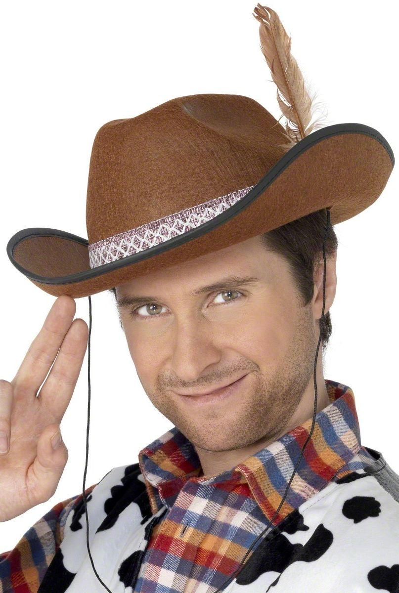 Chapeau de cowboy marron adulte