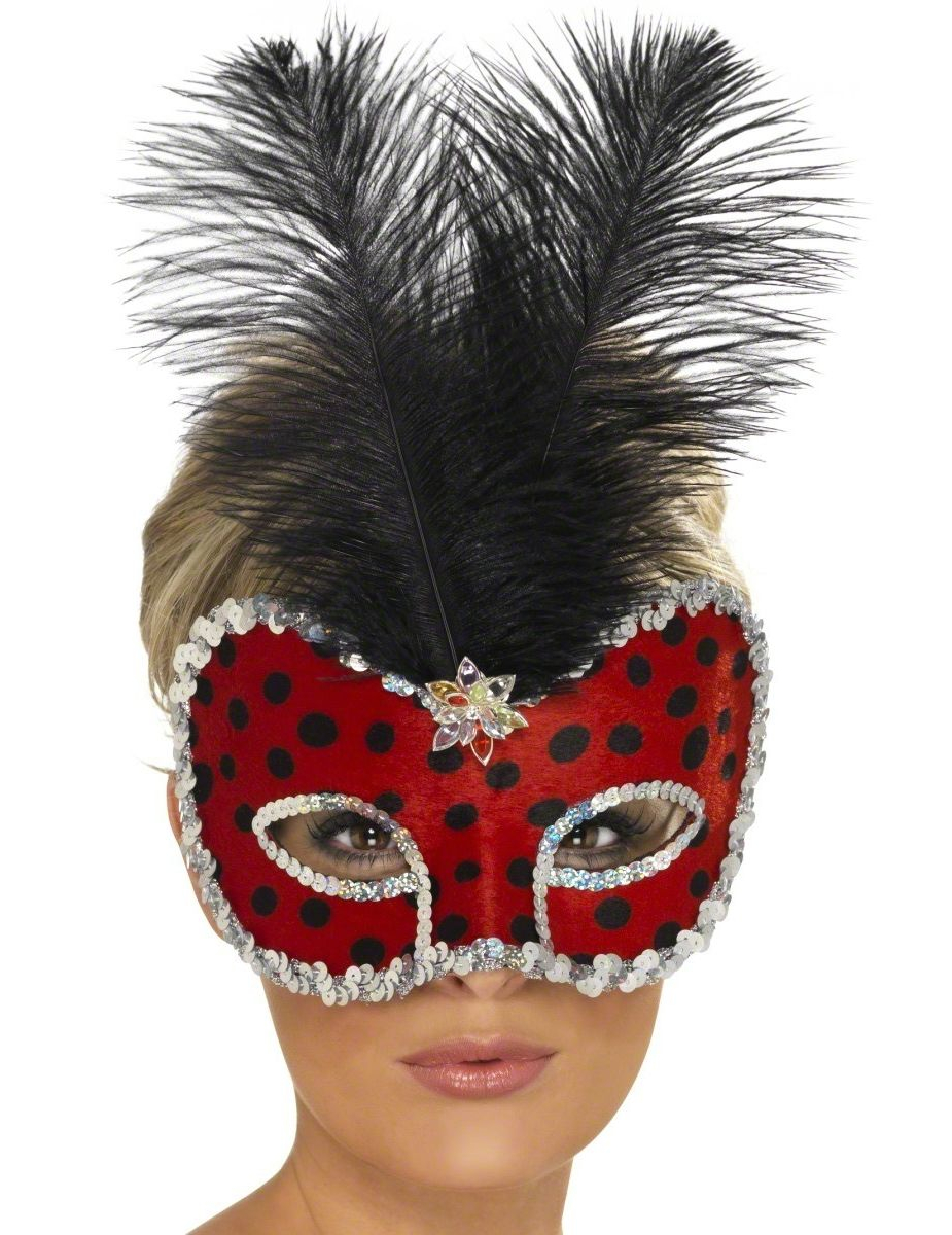 Loup coccinelle avec plumes noires adulte