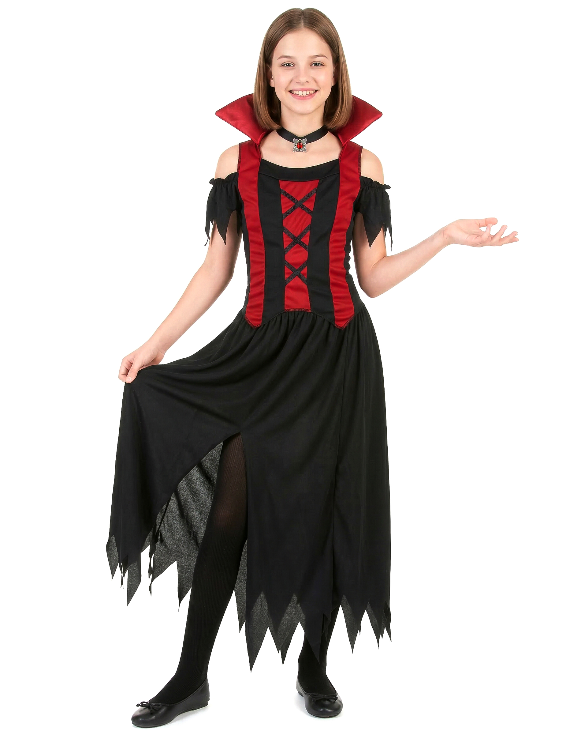Déguisement vampire rouge fille Halloween