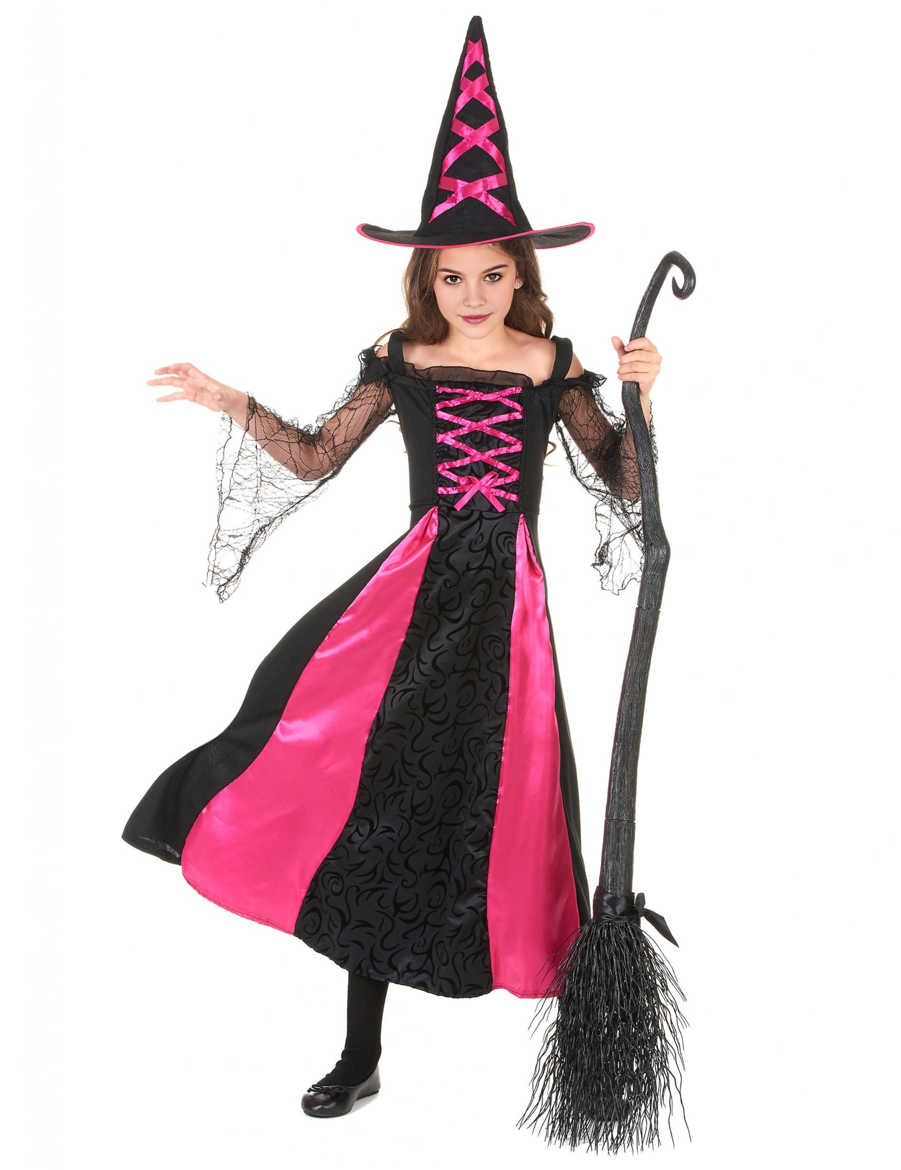 Déguisement sorcière dentelé fille Halloween