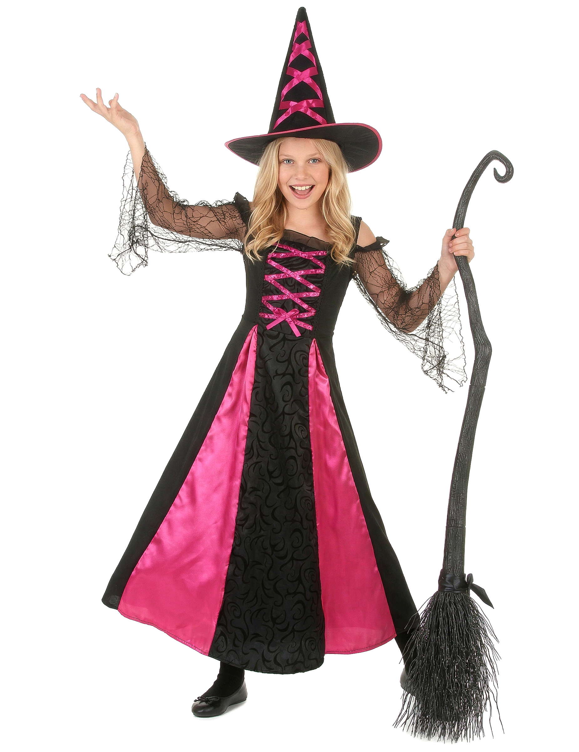 Déguisement sorcière dentelé fille Halloween