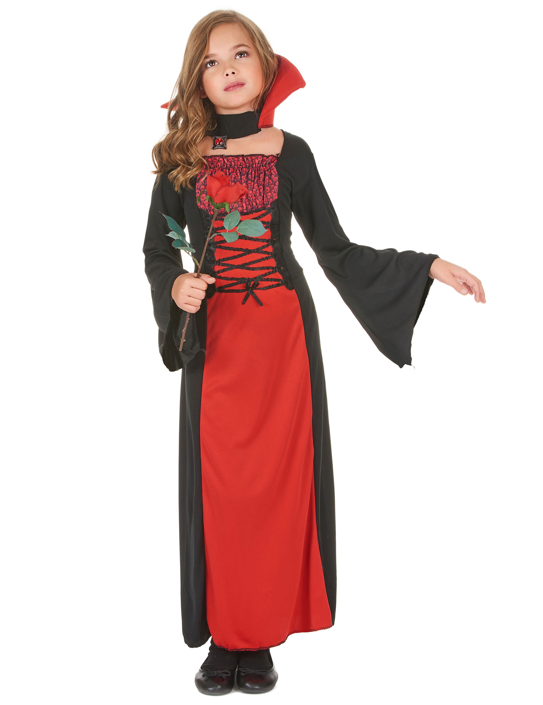 Déguisement vampire long fille Halloween