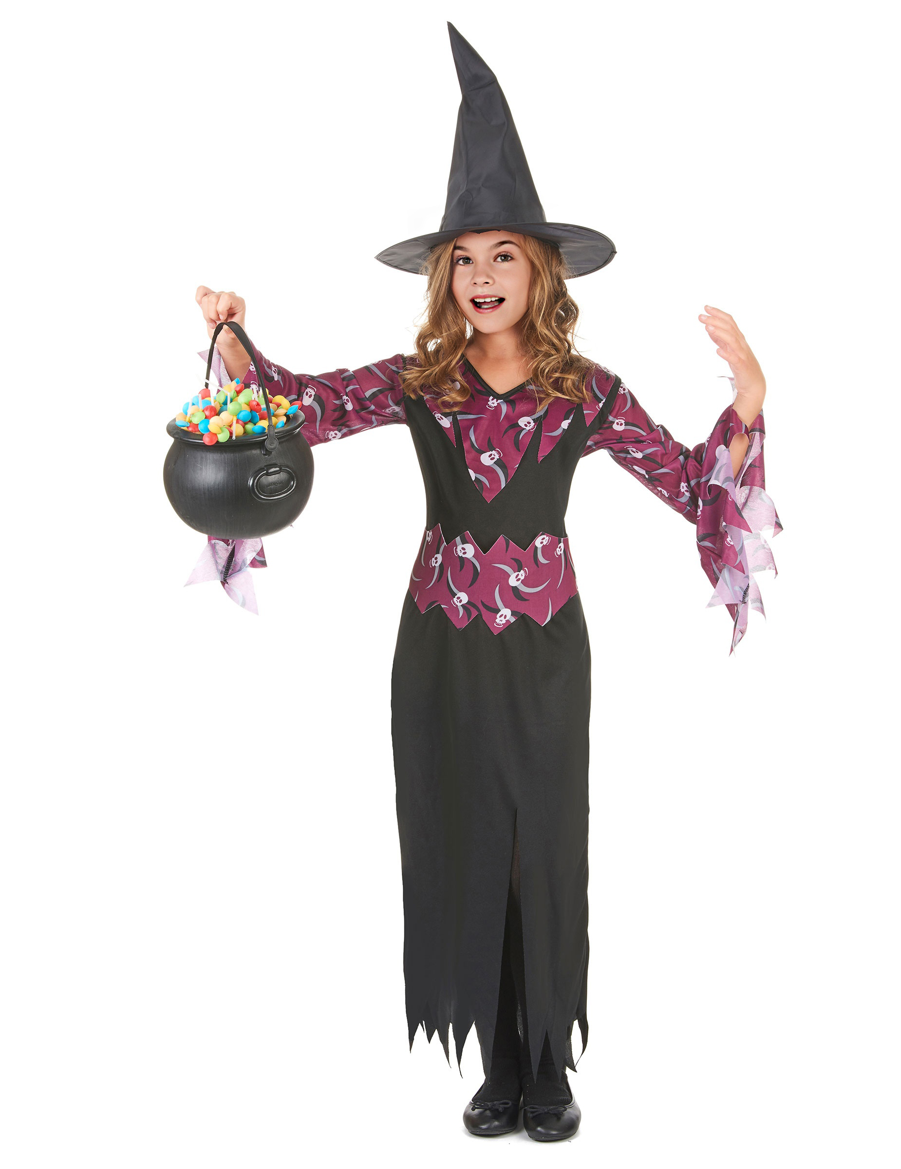Déguisement sorcière avec chapeau fille Halloween
