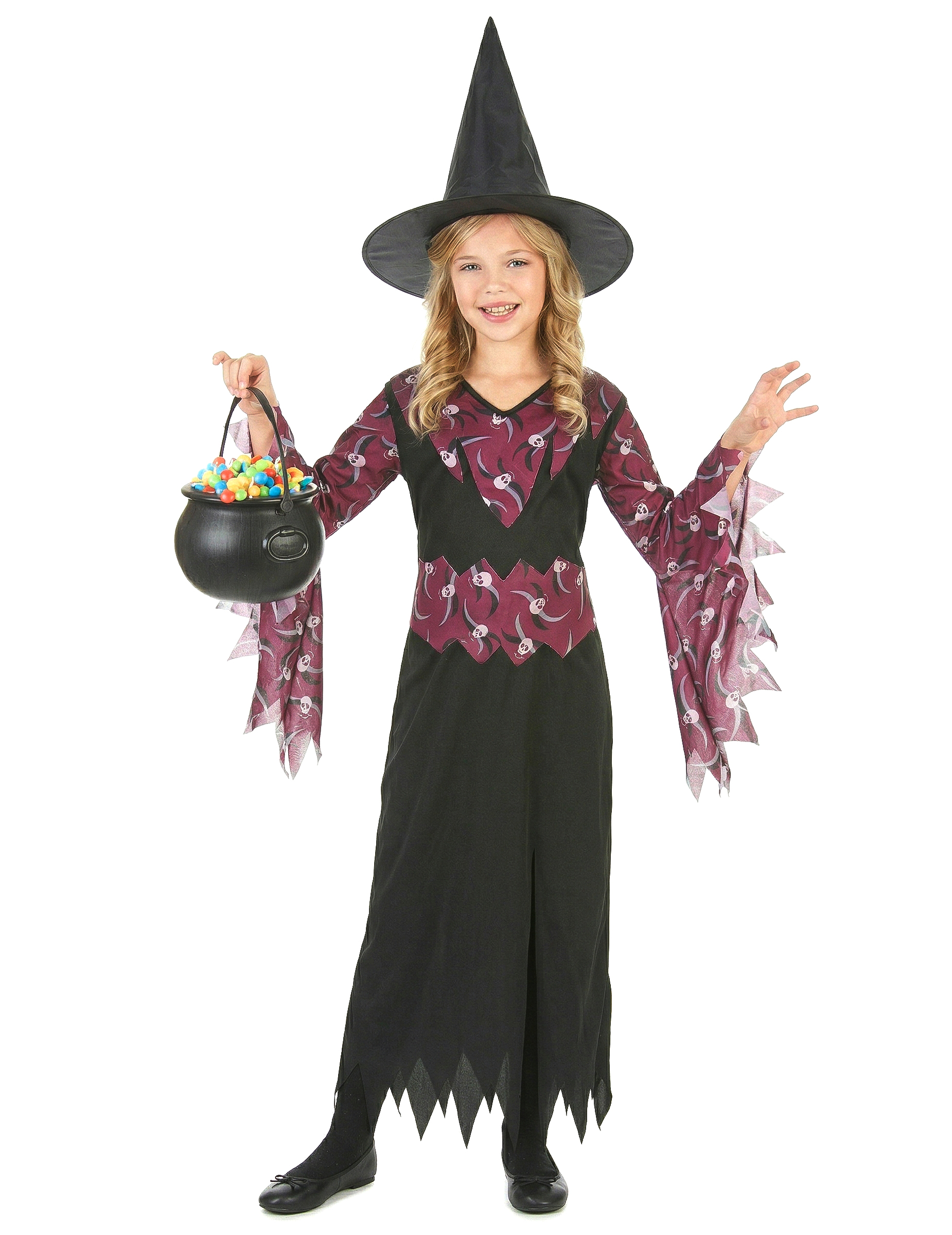 Déguisement sorcière avec chapeau fille Halloween