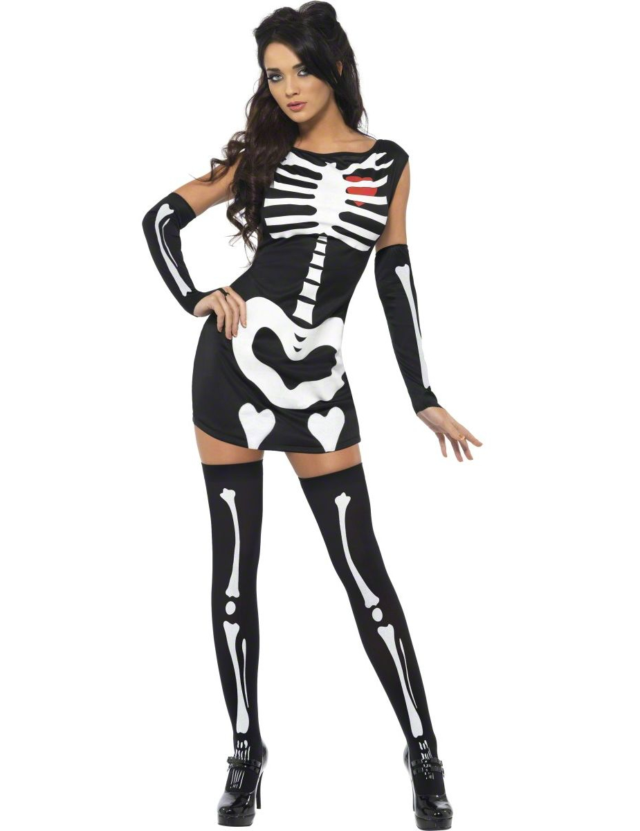 Déguisement squelette sexy  femme Halloween