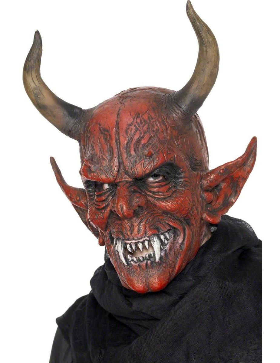 Masque démon à cornes adulte Halloween