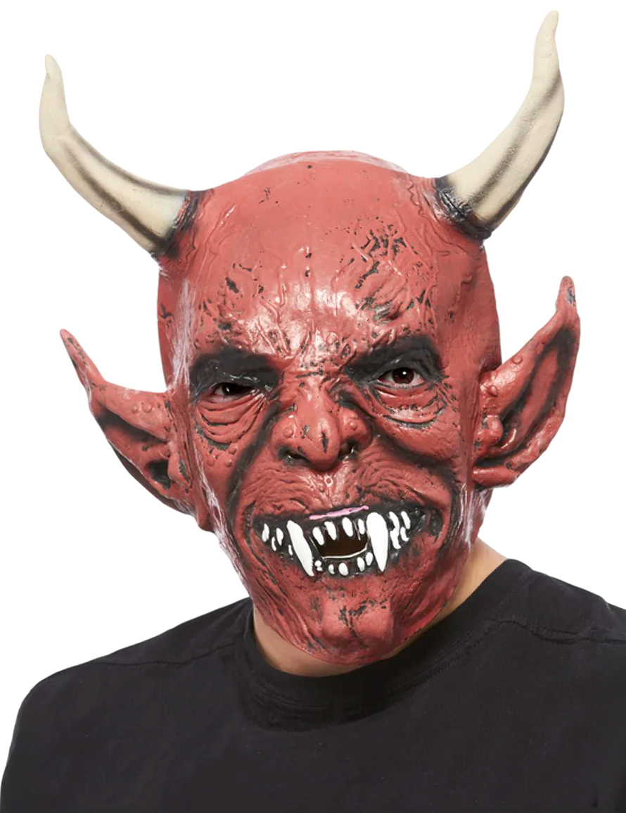 Masque démon à cornes adulte Halloween