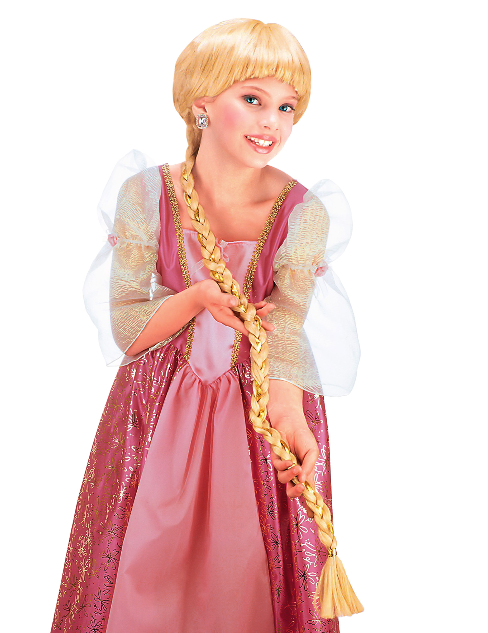Perruque longue natte fille